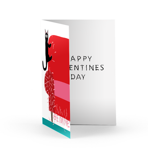 Cat Scratch Valentine Greeting Card