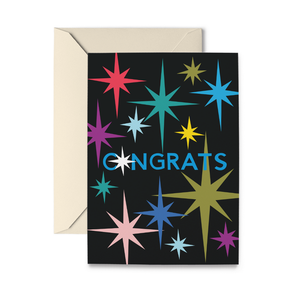 Congrats Stars Greeting Card