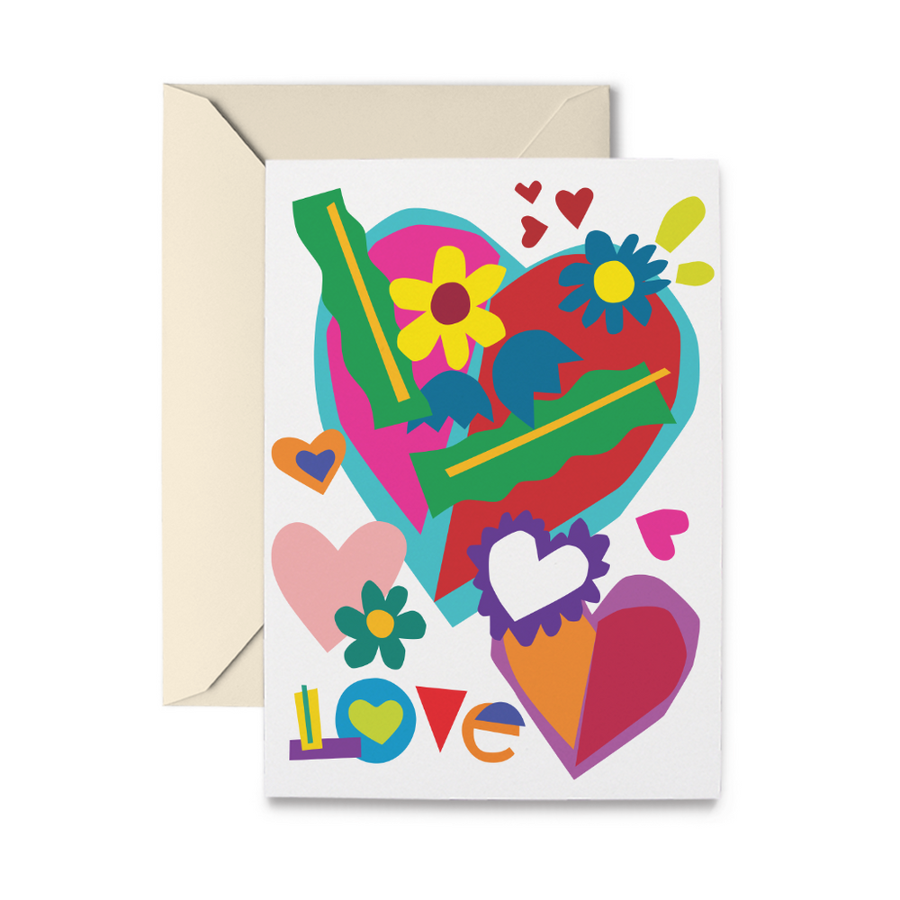 Hearts Collage Greeting Card