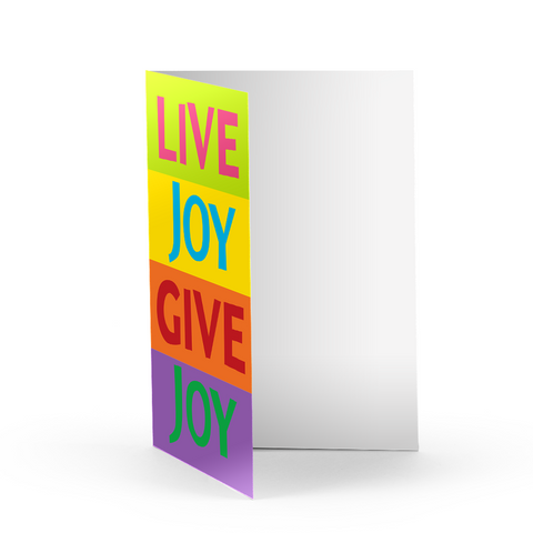 Live Joy Give Joy Stripes Greeting Card