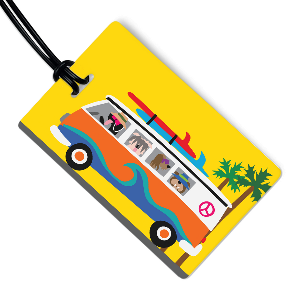 Surfer Dogs Luggage Tag