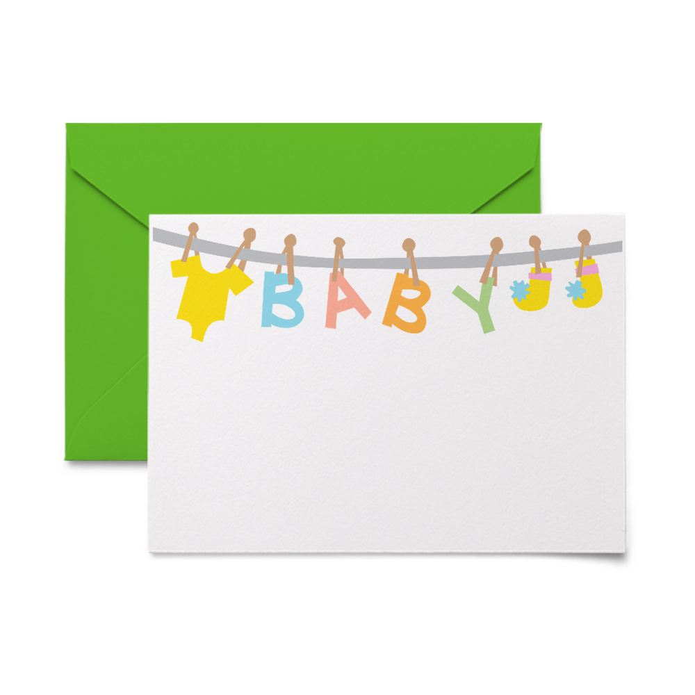 Baby Clothesline Gift Tags