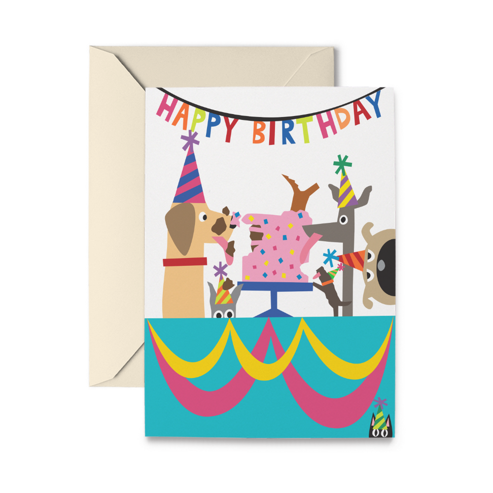 Doggie Birthday Party Greeting Card