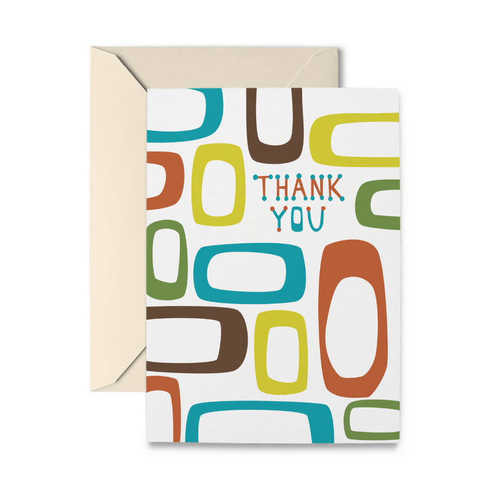 Mid-Century Thank You Greeting Card