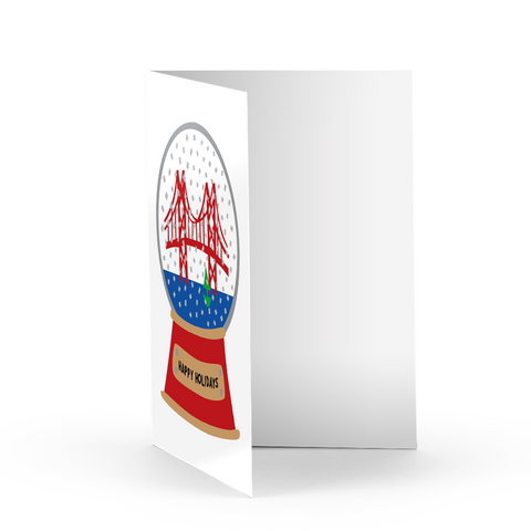 Golden Gate Snow Globe Holiday Cards