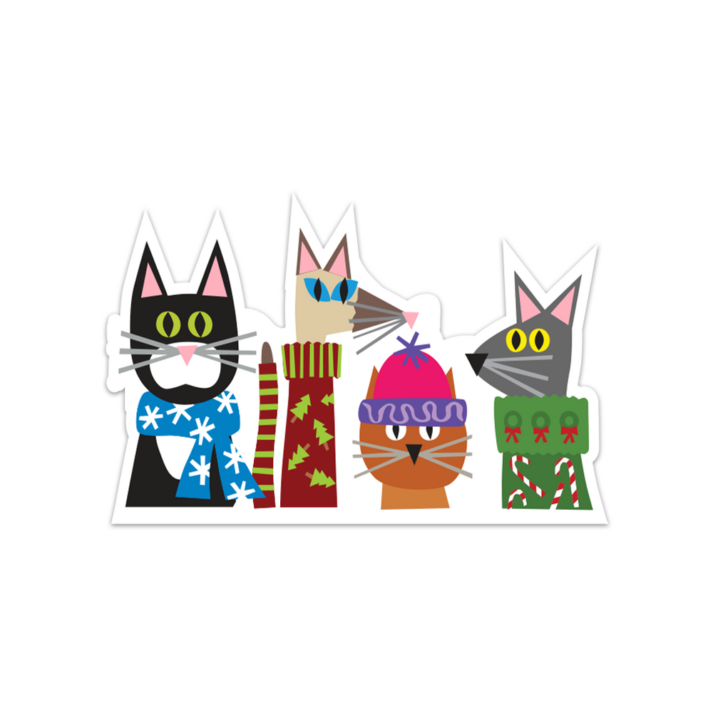 Winter Kitties Sticker