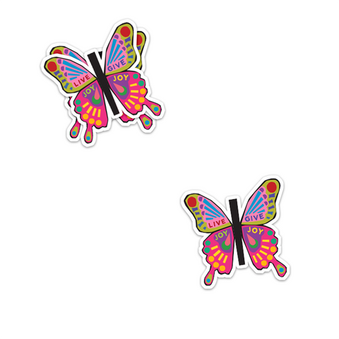 Live Joy Give Joy Butterfly Sticker