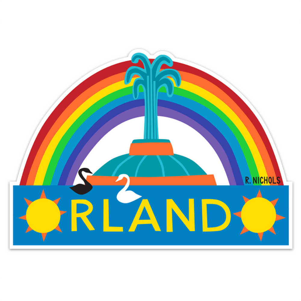 Orlando Rainbow Large Magnet