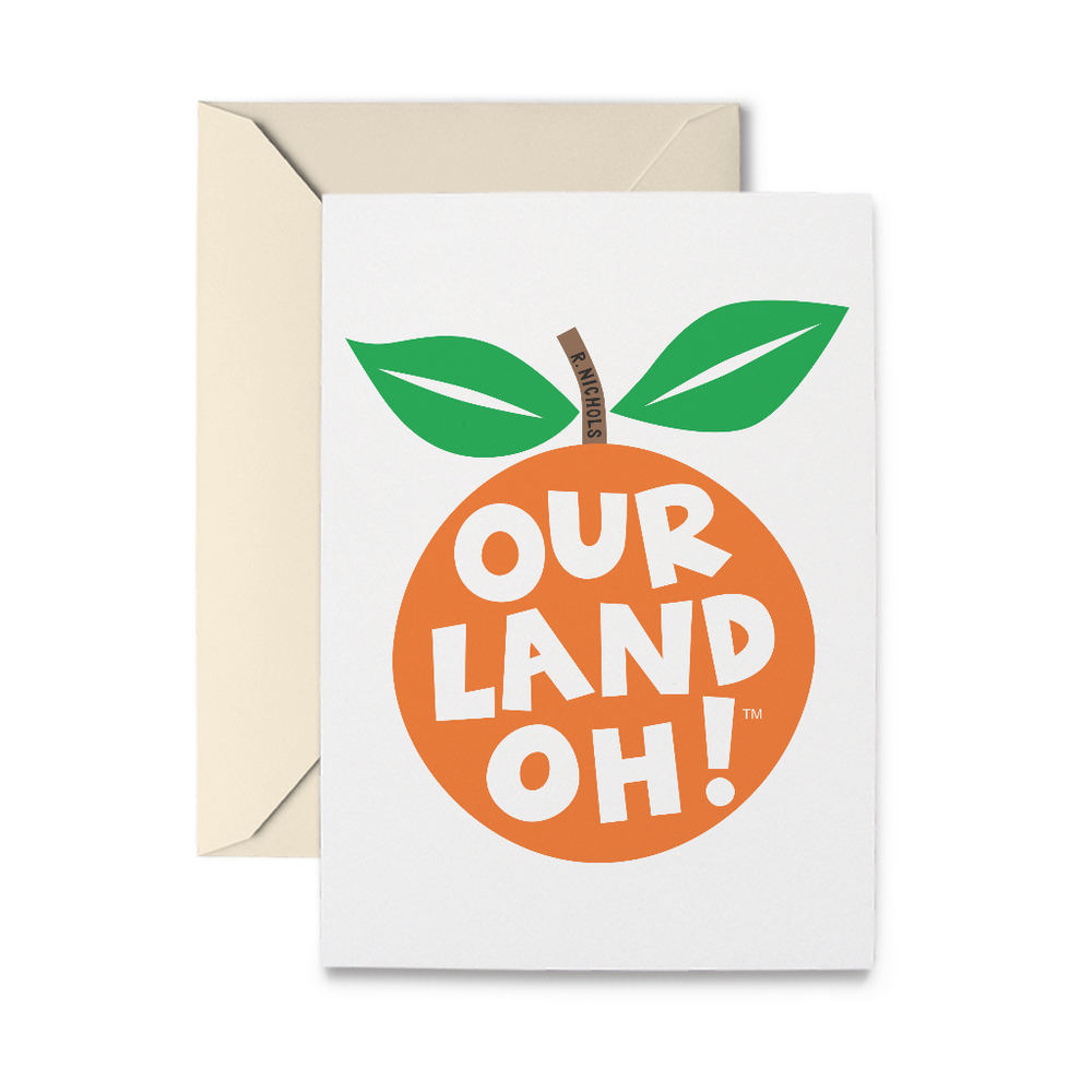 OurLandOh Orange Greeting Card