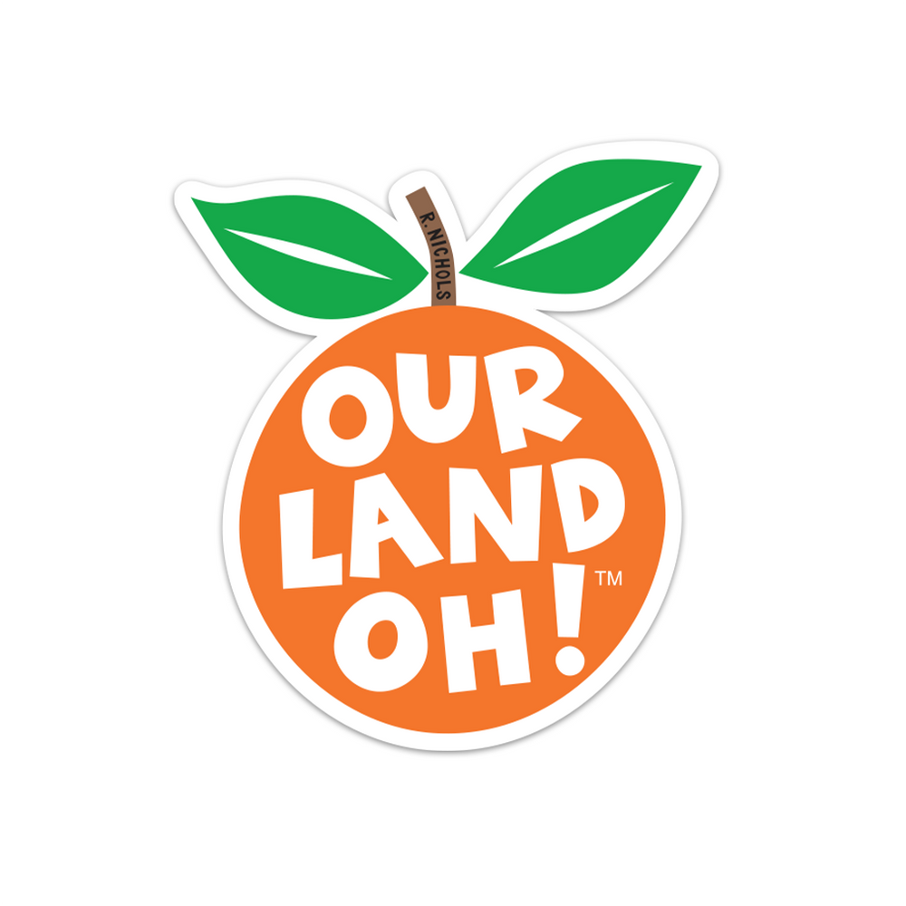 OurLandOh Orange Sticker