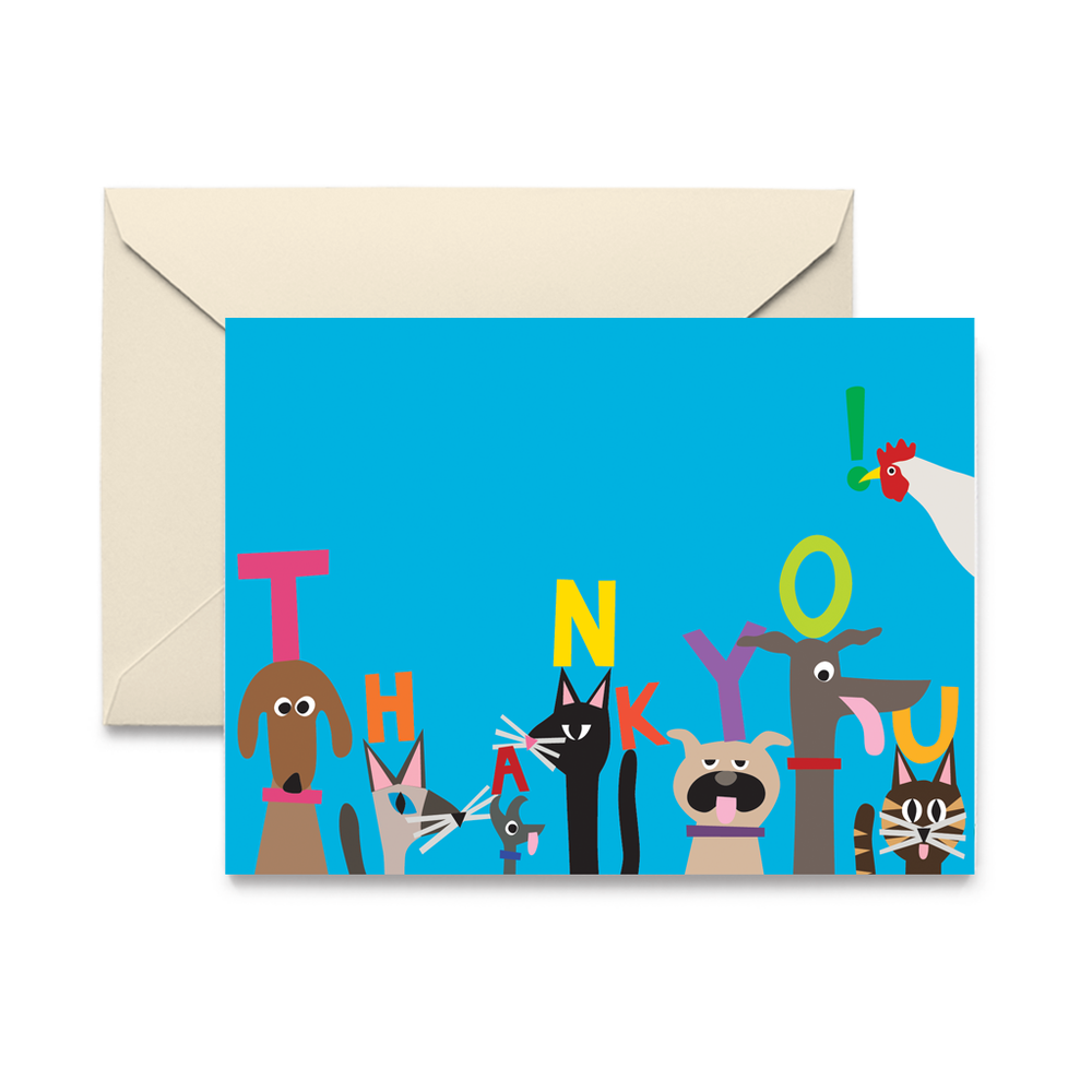 Pet Pack Thank You Note Cards