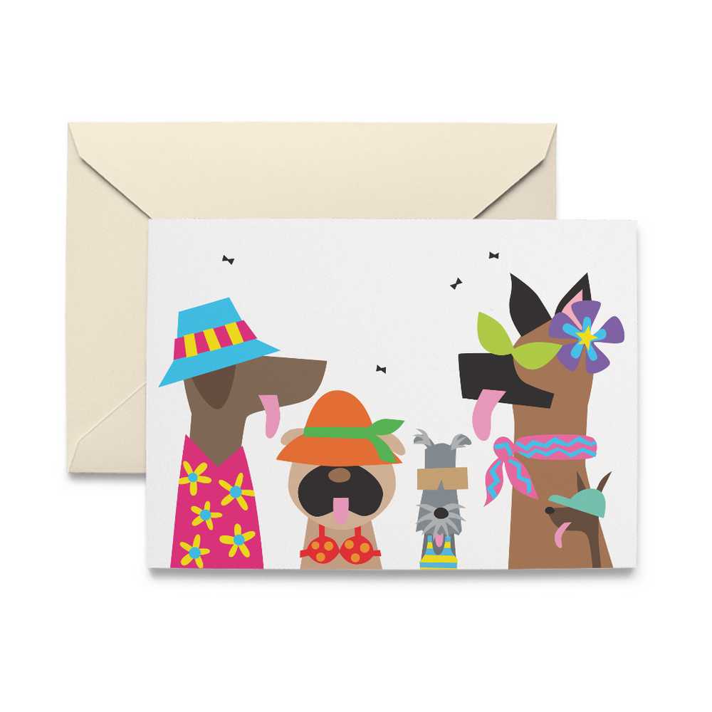 Summer Doggies Note Cards