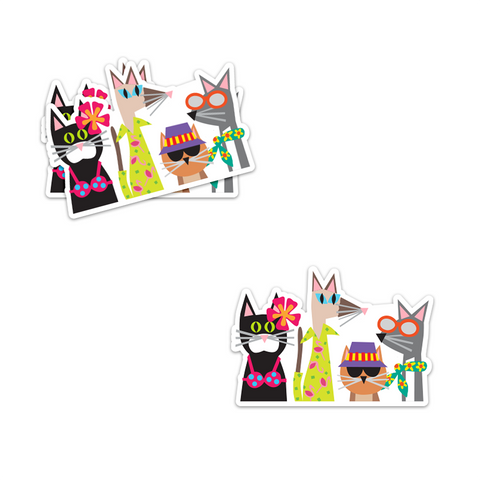Summer Kitties Sticker