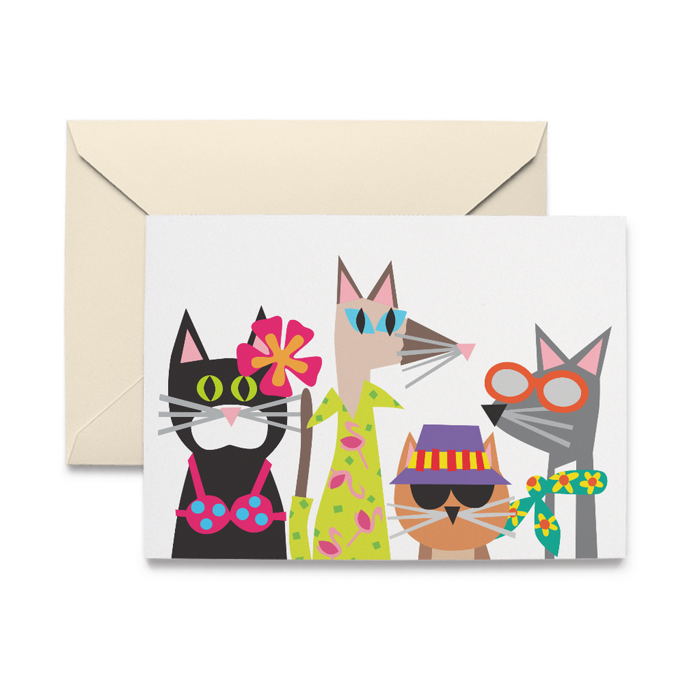 Summer Kitties Note Cards