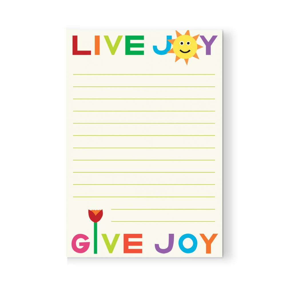 Sunny Live Joy Give Joy Notepad