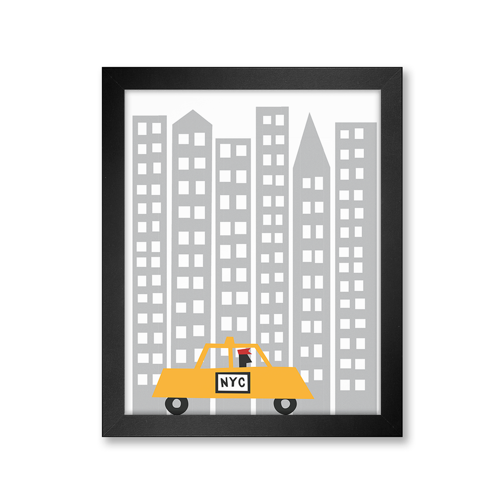 Taxi in the City Print