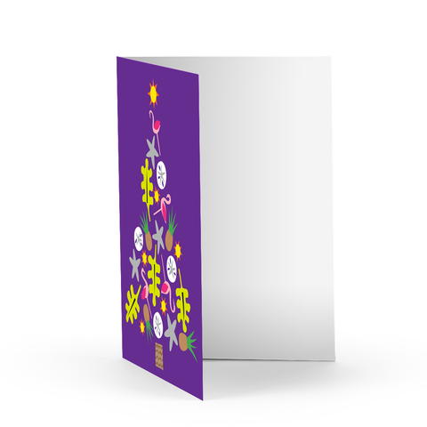Tropical Tree Holiday Cards