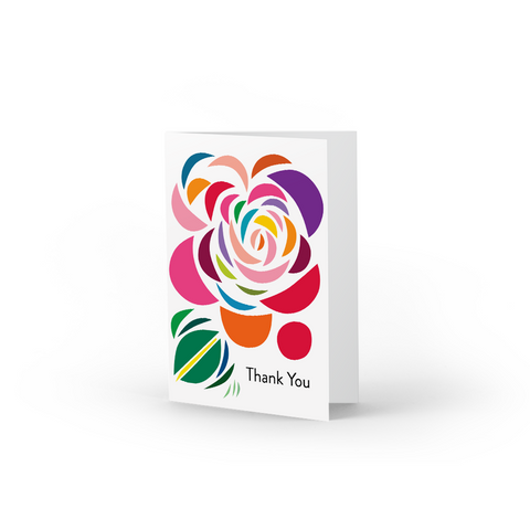 Abstract Floral No. 16 Note Cards