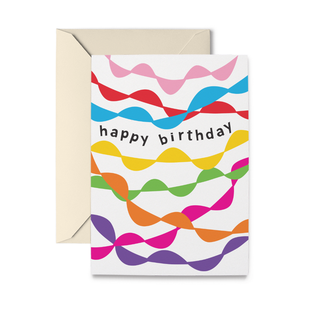 Birthday Streamers Greeting Card