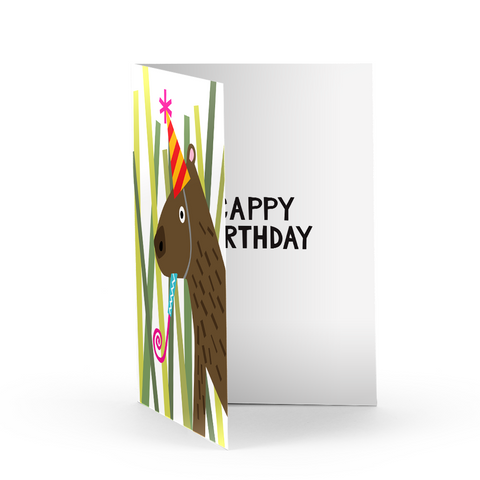 Birthday Capybara Greeting Card
