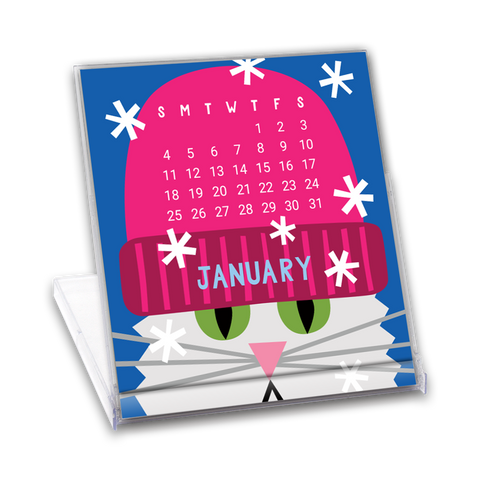 Cat Desk Calendar 2026