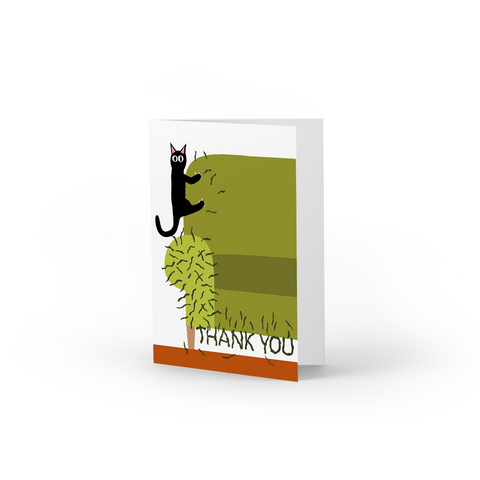 Cat Scratch Thank You Note Cards