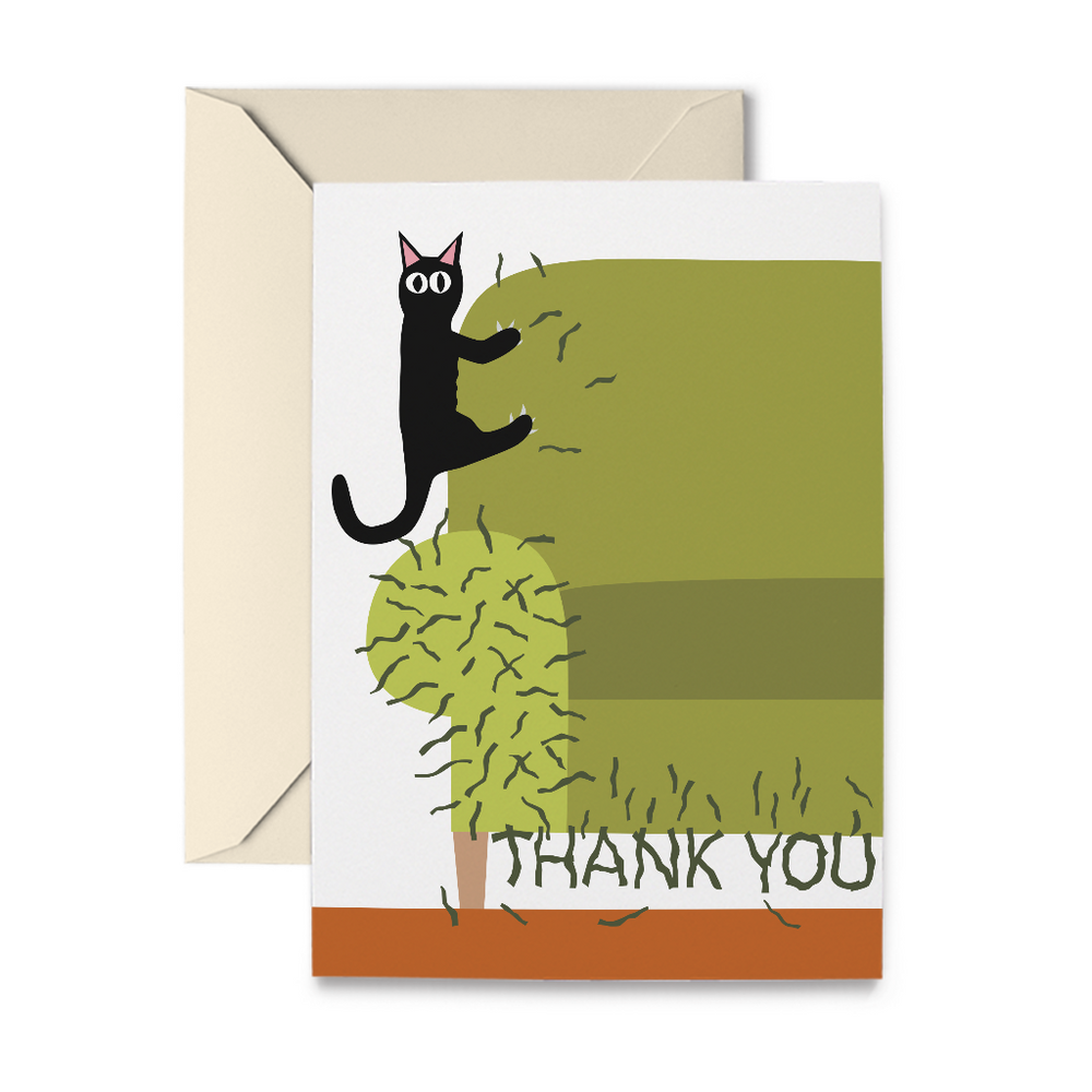 Cat Scratch Thank You Note Cards