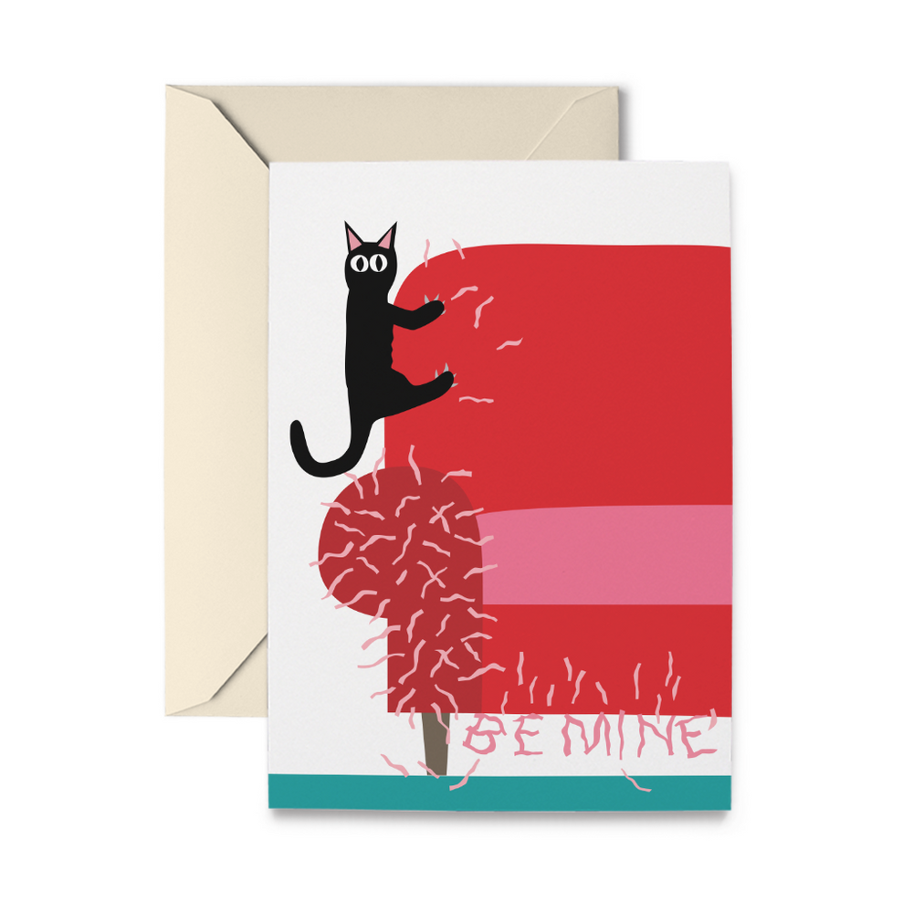Cat Scratch Valentine Greeting Card