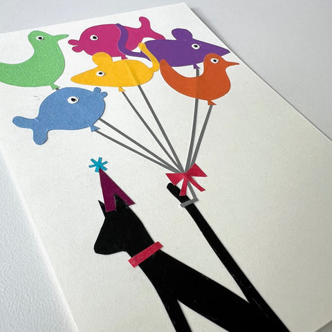 Cat and Balloons Artwork
