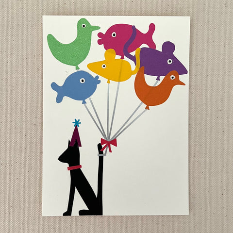 Cat and Balloons Artwork