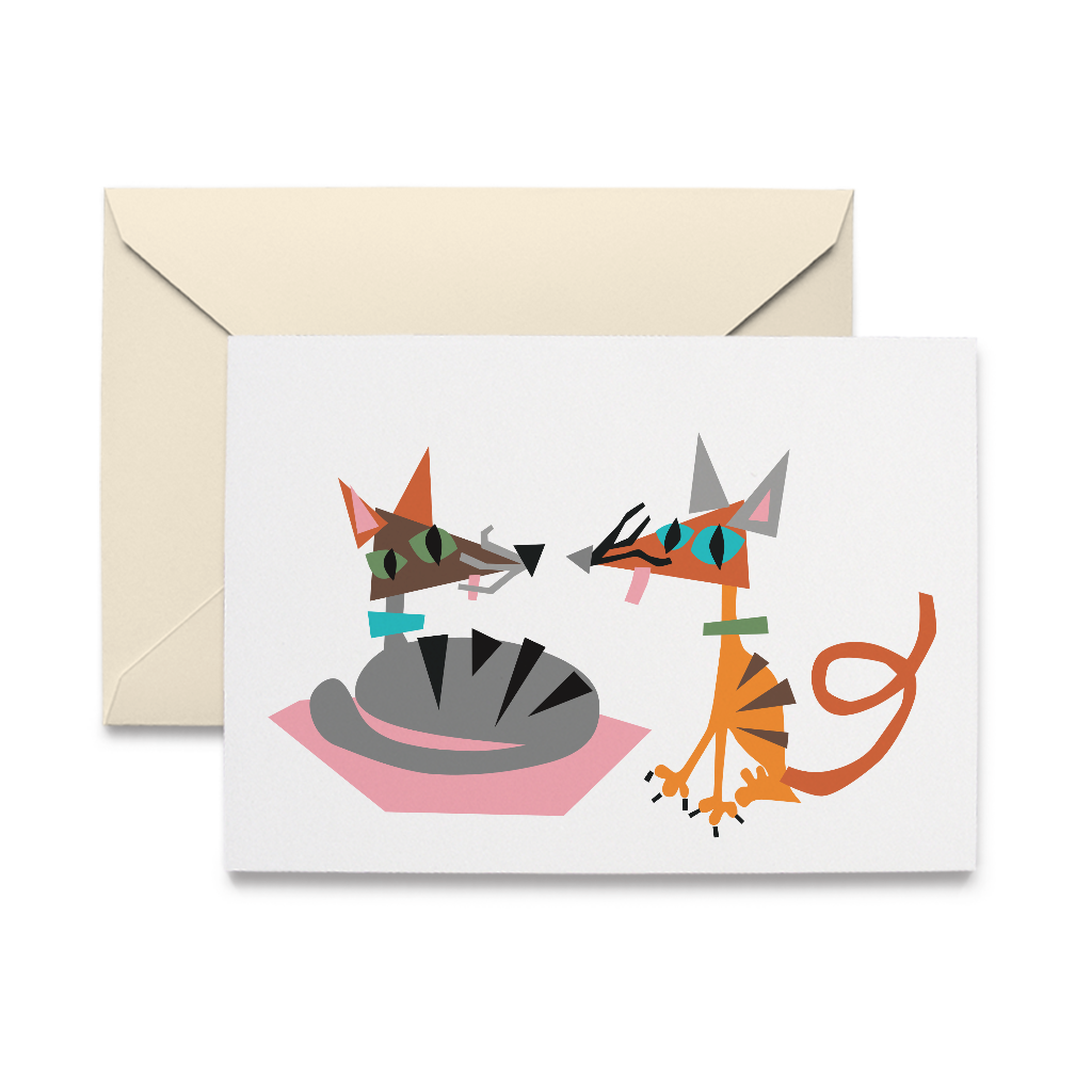 Cubist Cats Note Cards