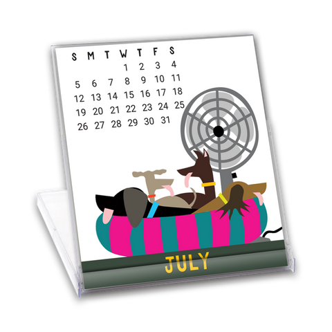 Dog Desk Calendar 2026