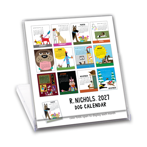 Dog Desk Calendar 2027