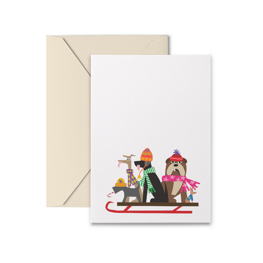 Dog Sled Holiday Gift Tags
