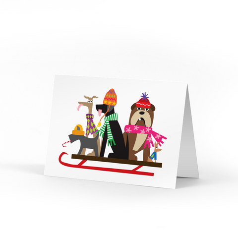 Dog Sled Holiday Cards