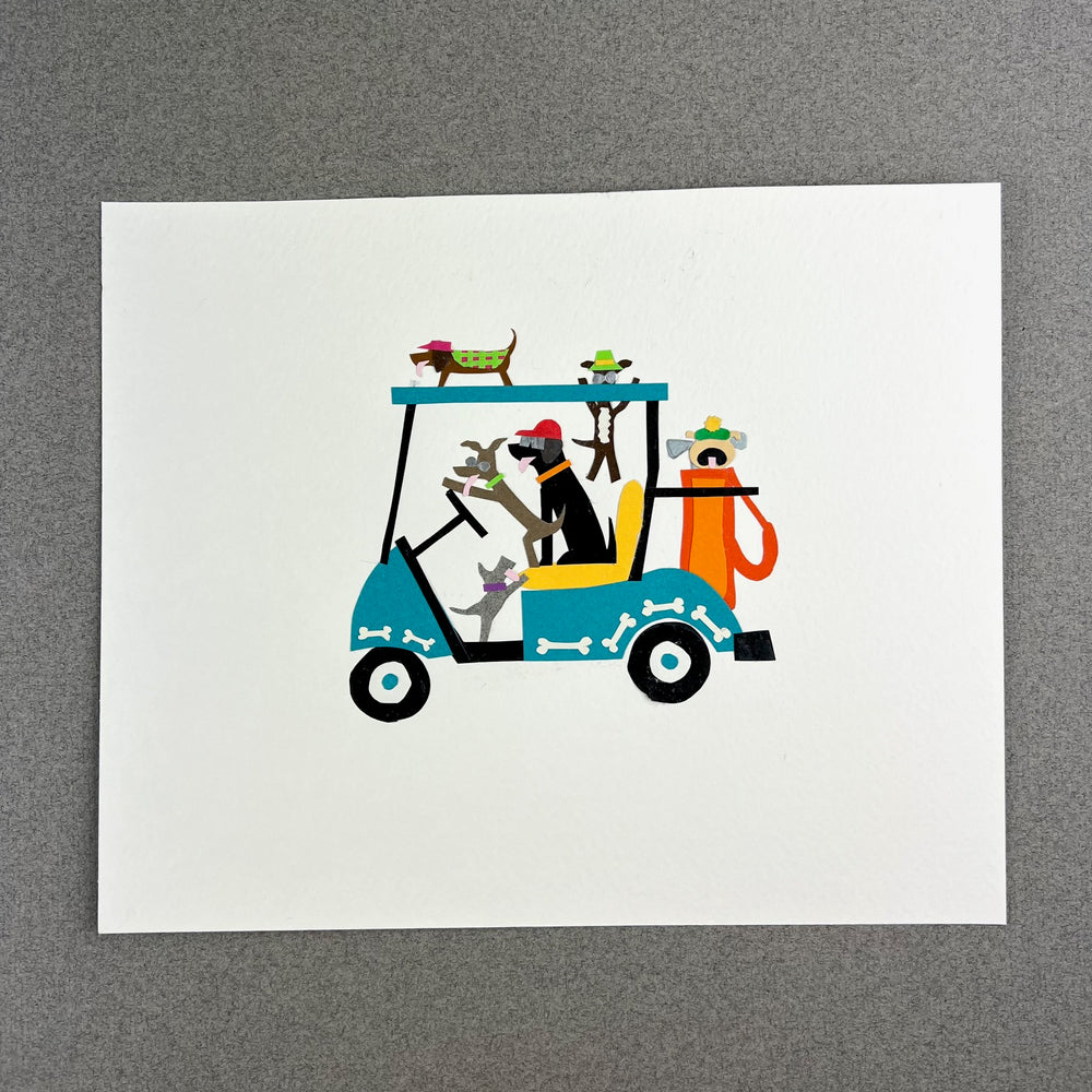 Doggie Golf Cart Artwork
