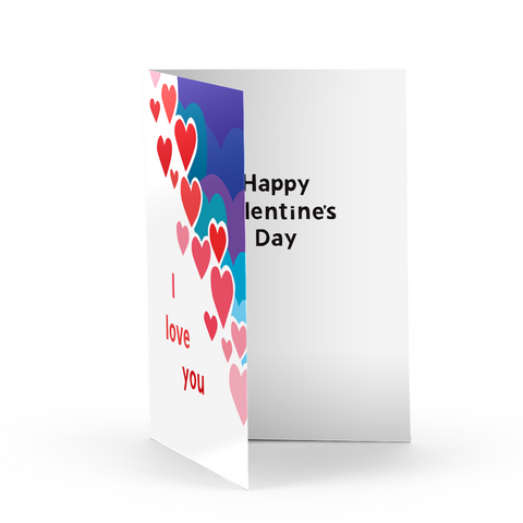 Floating Hearts Greeting Card
