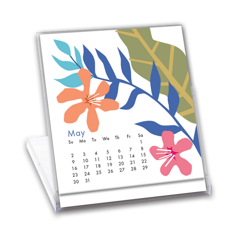 Floral Desk Calendar 2027