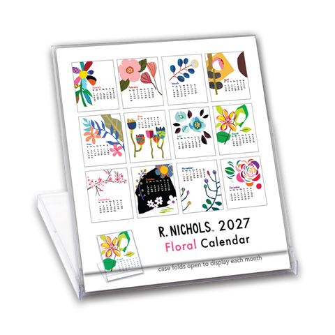 Floral Desk Calendar 2027