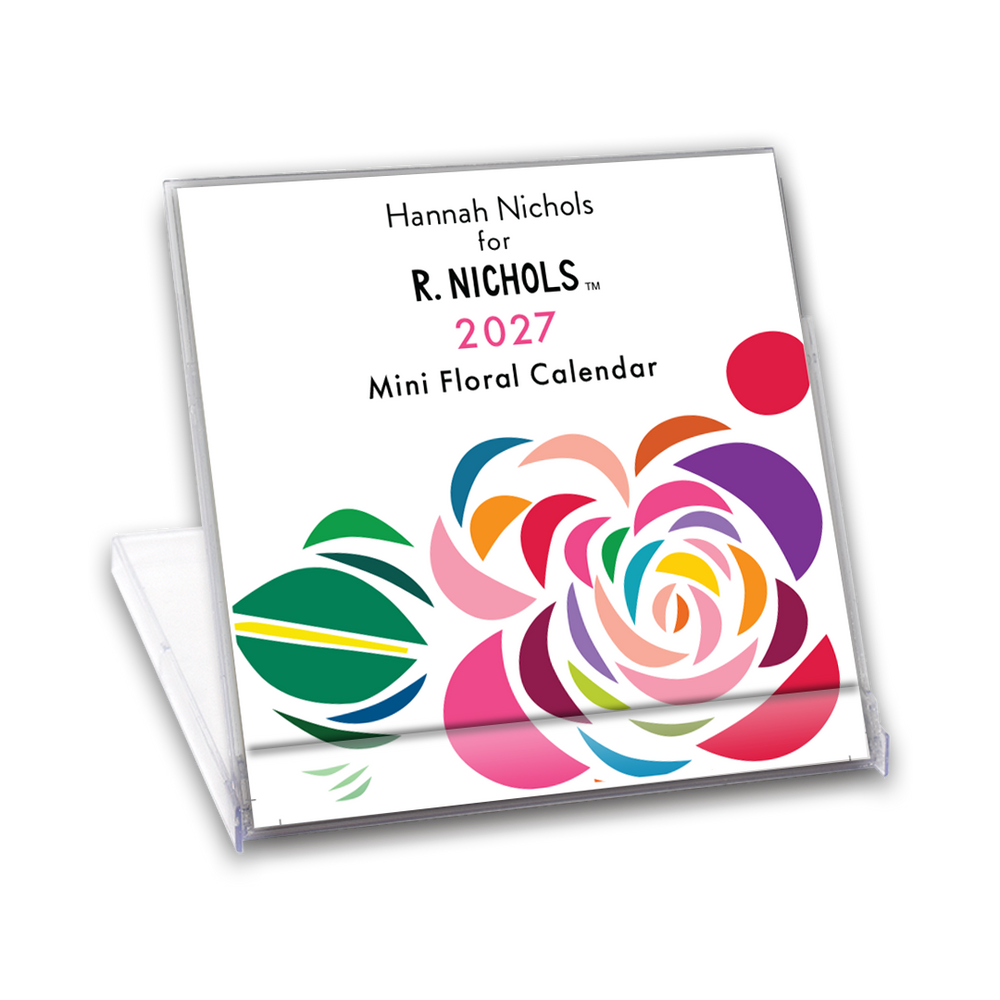 Floral Mini Desk Calendar 2027