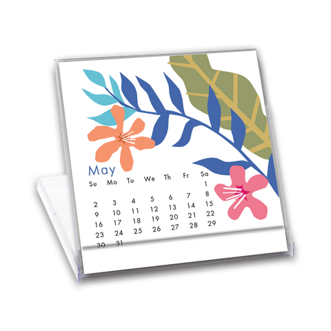 Floral Mini Desk Calendar 2027