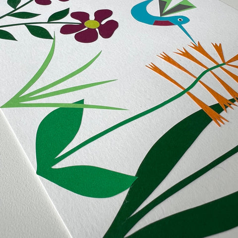 Hummingbird in the Garden Artwork