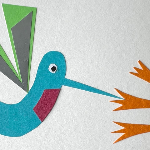 Hummingbird in the Garden Artwork