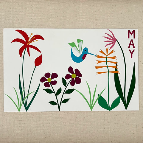 Hummingbird in the Garden Artwork