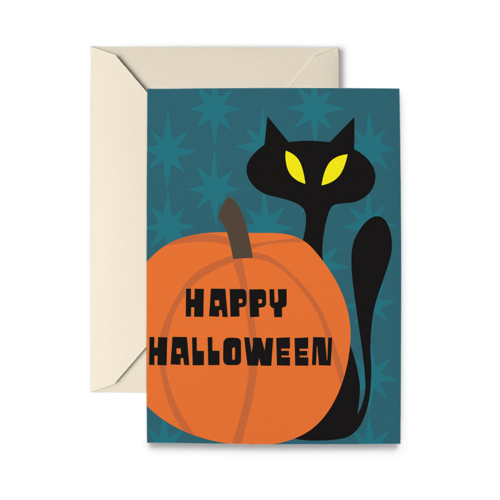 Kittyoween Greeting Card