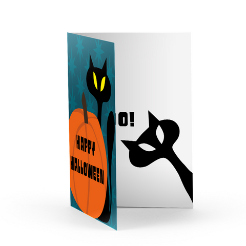 Kittyoween Greeting Card