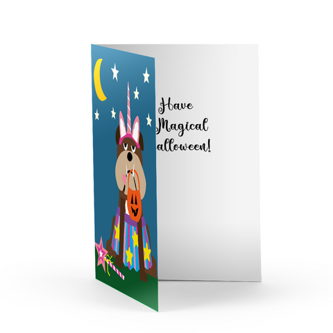 Magical Bulldog Greeting Card
