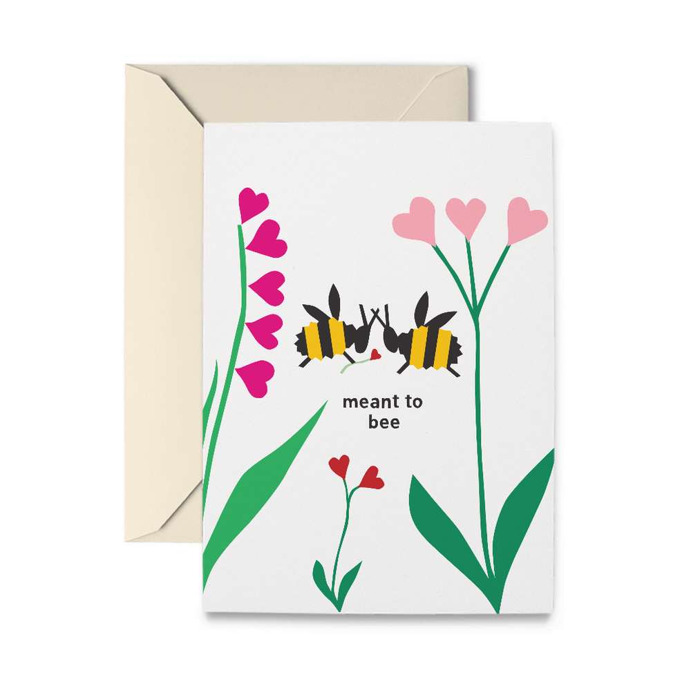 Meant To Bee Valentine Greeting Card