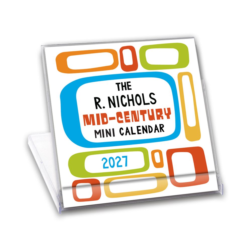 Mid-Century Mini Desk Calendar 2027