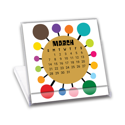 Mid-Century Mini Desk Calendar 2027